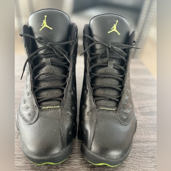 Jordan Other - Jordan 13 Retro Altitude (2017) Black and Neon Green Sneakers | Size 12